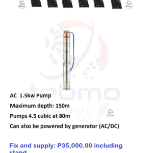 Borehole pump 1.1kw installation